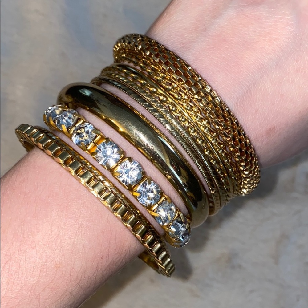 Gold Bangle Set - Picture 3 of 3